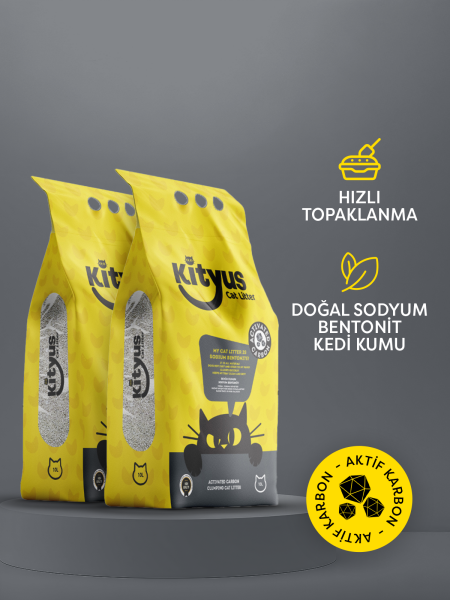 Kityus 20 Lt Aktif Karbonlu Kedi Kumu (2x10 Lt) - 1